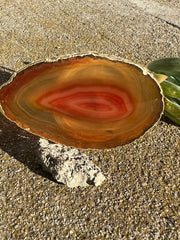 Pink Agate pop socket (popsocket) for use with iphone, androids, ipads, smartphones and other small tecnical devices. Used for easy grip of electronics as well as a beautiful phone accessory. It is an attachment that easily tapes onto the back of the device and pops in and out as needed for use. These agate slices are natural and pure agate stones imported from Brazil of the highest quality and beautifylly gold dipped on the rim.