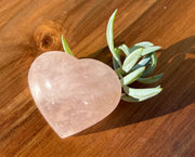 Beautifully sculpted Rose Quartz meditation stone.  Comes with a custom note and explanation of it's powerful and healing effects.  Each heart is shaped uniquely due to it's natural qualities.