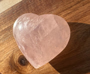 Beautifully sculpted Rose Quartz meditation stone. Comes with a custom note and explanation of it's powerful and healing effects. Each heart is shaped uniquely due to it's natural qualities.