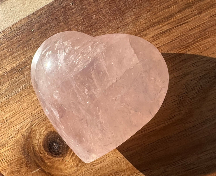 Beautifully sculpted Rose Quartz meditation stone. Comes with a custom note and explanation of it&