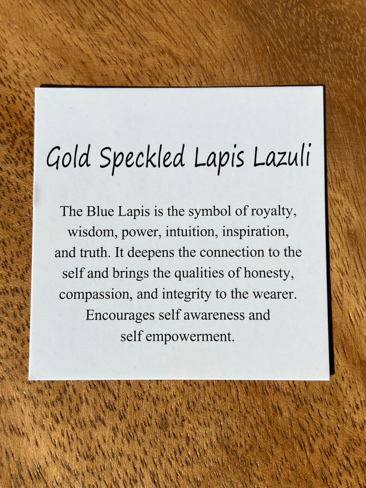 Each set of bracelets come with a card describing the meaning and benefits of the unique stones.