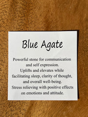 Each box comes with a note describing the unique stones meaning and benefits.